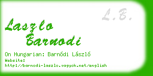 laszlo barnodi business card
